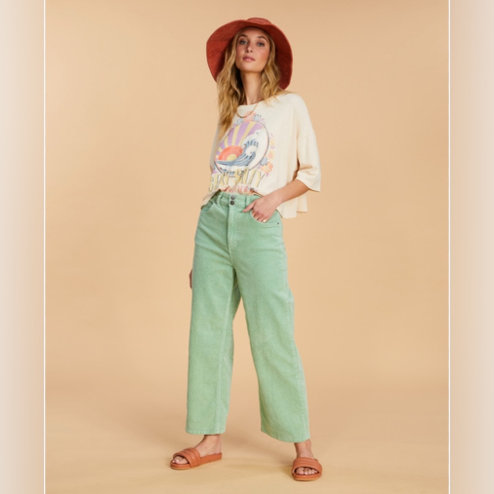Billabong x The Salty Blonde Chill Out High-Waisted Corduroy Pants